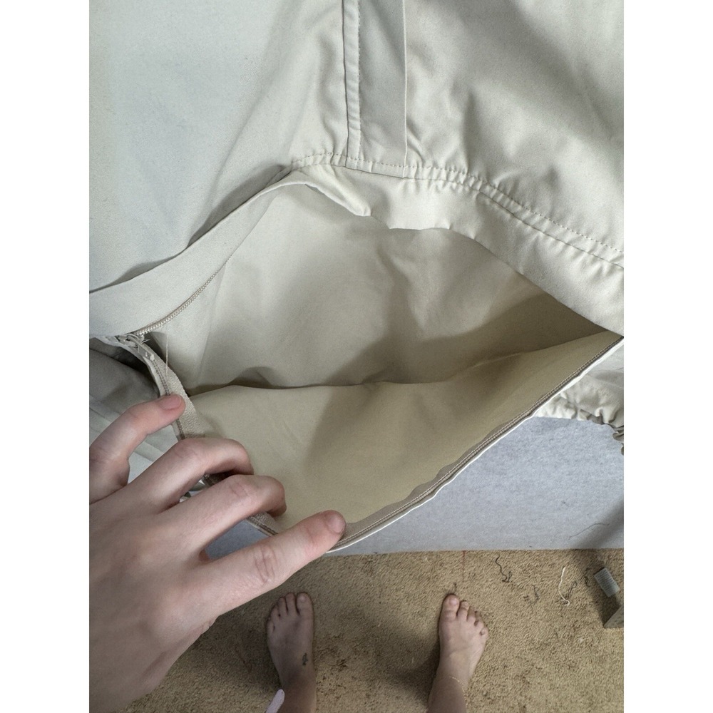 VTG LizGolf Liz Claiborne Tan Pullover Golf Windbreaker Jacket Rain‎ Coat Sz L - Picture 10 of 16